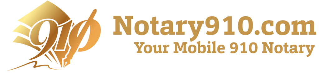 Notary910 Logo - Best Mobile Notary Wilmington, NC